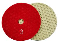 Алмазные гибкие шлифовальные круги КРЕСТИК Pads 5-STEP №3 D100 Алмазные гибкие шлифовальные круги КРЕСТИК Pads 5-STEP №3 D100