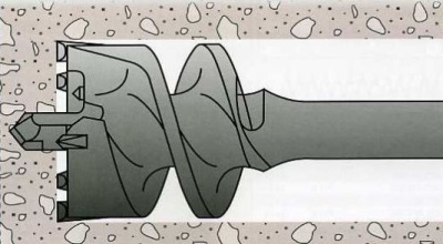 Проломной бур SDS MAX 60x550мм по бетону Проломной бур SDS MAX 60x550мм по бетону